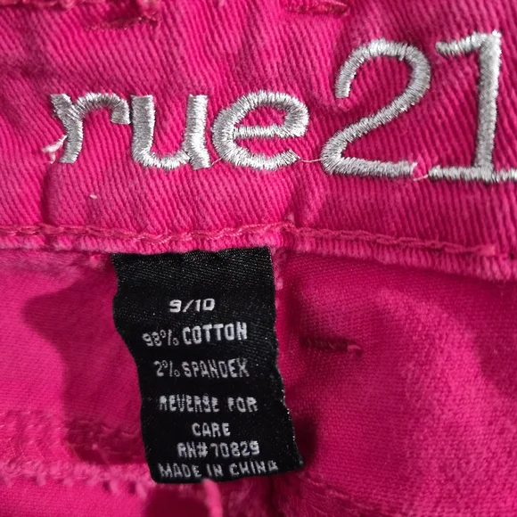 Rue21 Jeans in Teal and Hot Pink with Distressed Knees - Picture 5 of 5